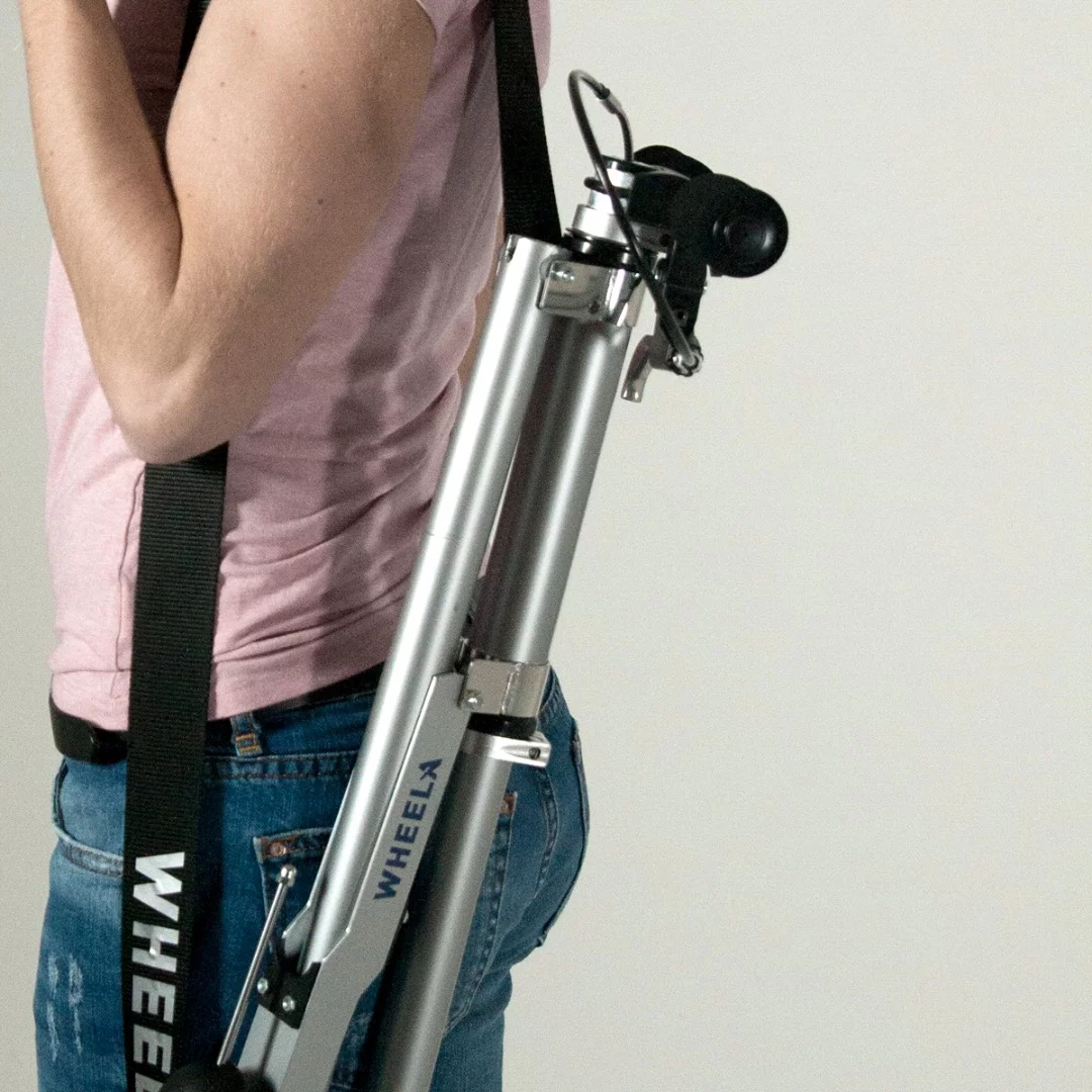 The Wheela is light and can be easily carried once folded