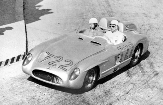 Moss and Jenkinson covered the 1,600 Km from Brescia to Rome and back at the unbelievable average speed of 157.65kph