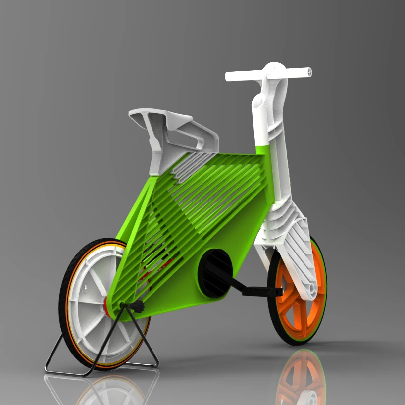 The Frii recycled plastic bike's modular components could be made in a variety of colors