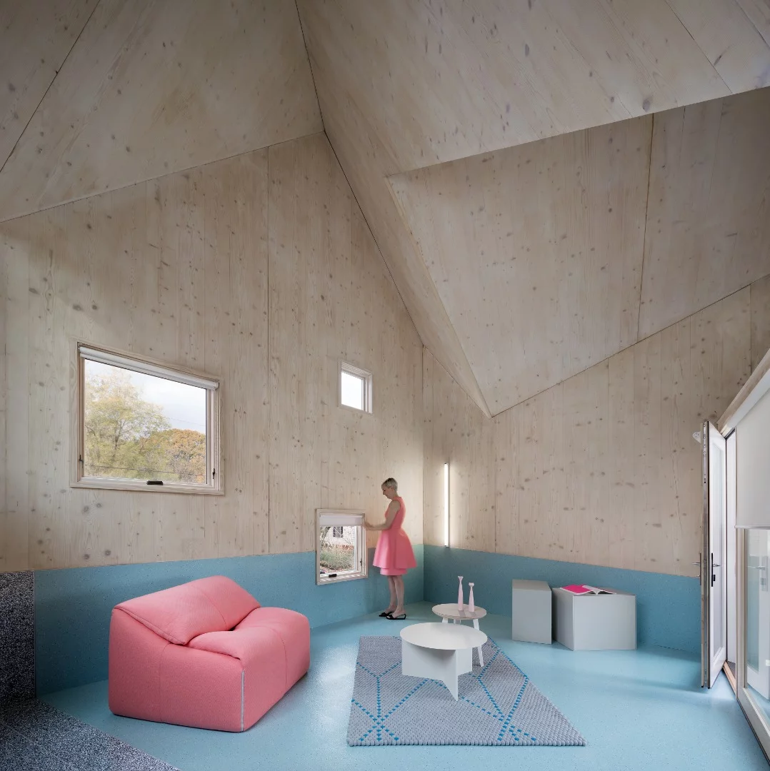 The use of the CLT technology allowed the home to be assembled onsite in just 14 days