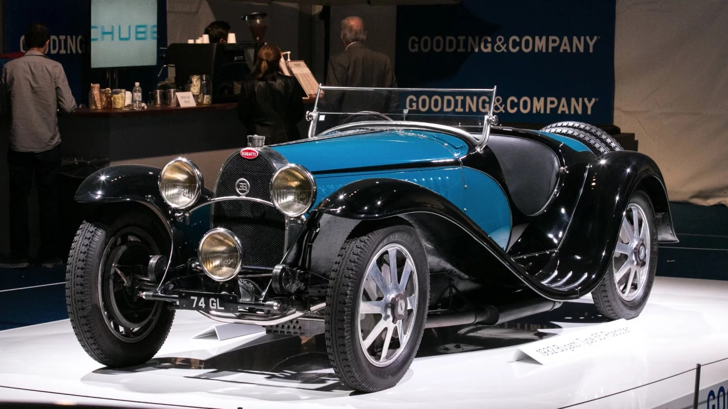 Possibly the finest Bugatti Type 55 in existence, the Type 55 is a road-going version of the Bugatti Type 54 Grand Prix car, and this Roadster was the Bugatti factory's entry in the 1932 Mille Miglia driven by Achille Varzi and Count Castelbarco. The car underwent an exacting restoration that was completed in 2013 by Marque Authority Laurent Rondoni. This 1932 Bugatti Type 55 Roadster sold for $10,400,000 at Gooding & Co's official 2016 Pebble Beach auction.