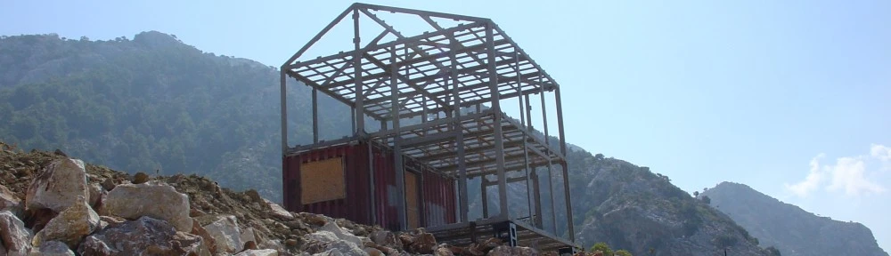 The original prototype Eco-Pak house constructed in Turkey