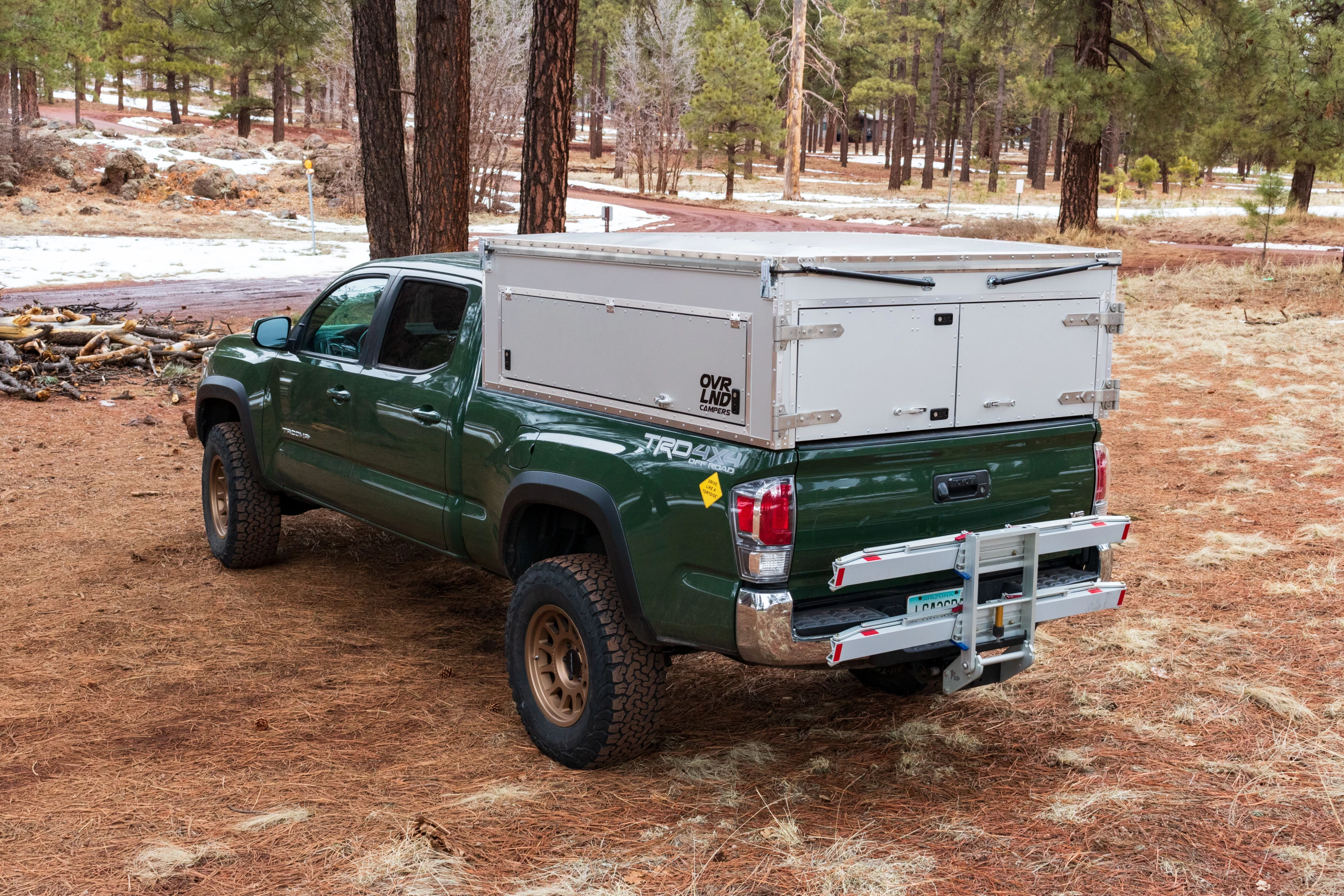 The Ovrlnd Bivy packs down like a classic camper shell or contractor canopy