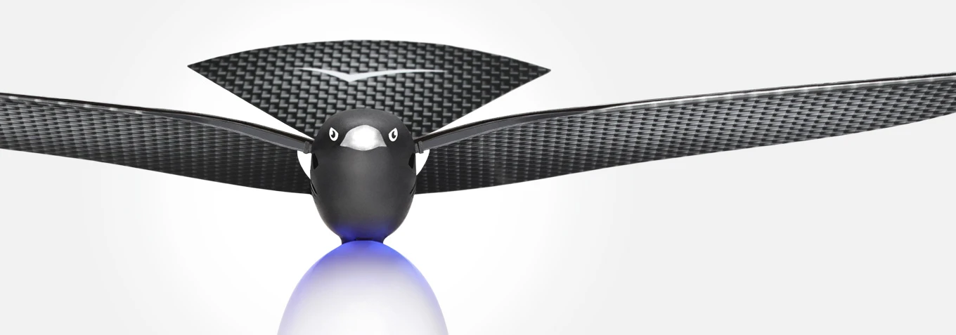 An extremely lightweight, smartphone-controlled bionic bird could fly for over a mile on a 12-minute charge