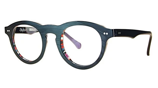 The Corbusier model of Vinylize glasses, made from old records bonded with cellulose acetate