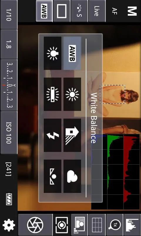 The DSLR Controller Android app allows users to remotely control a Canon DSLR (app screenshot)