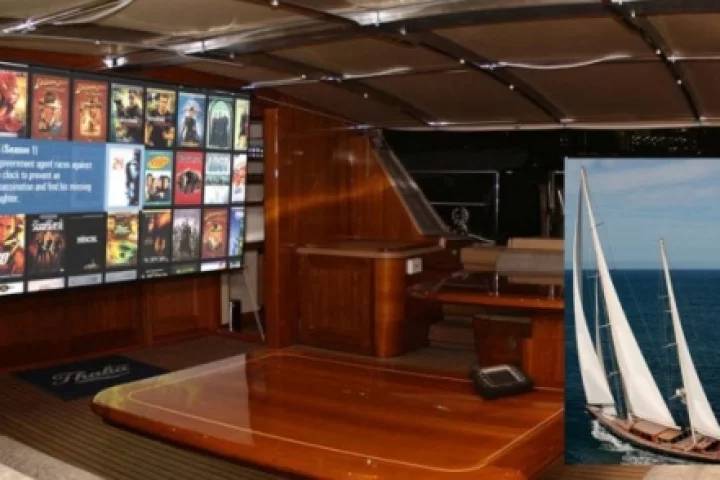 The 159-foot ketch is fitted out with an award-winning array of the latest and greatest AV gear that is usually reserved for luxury homes