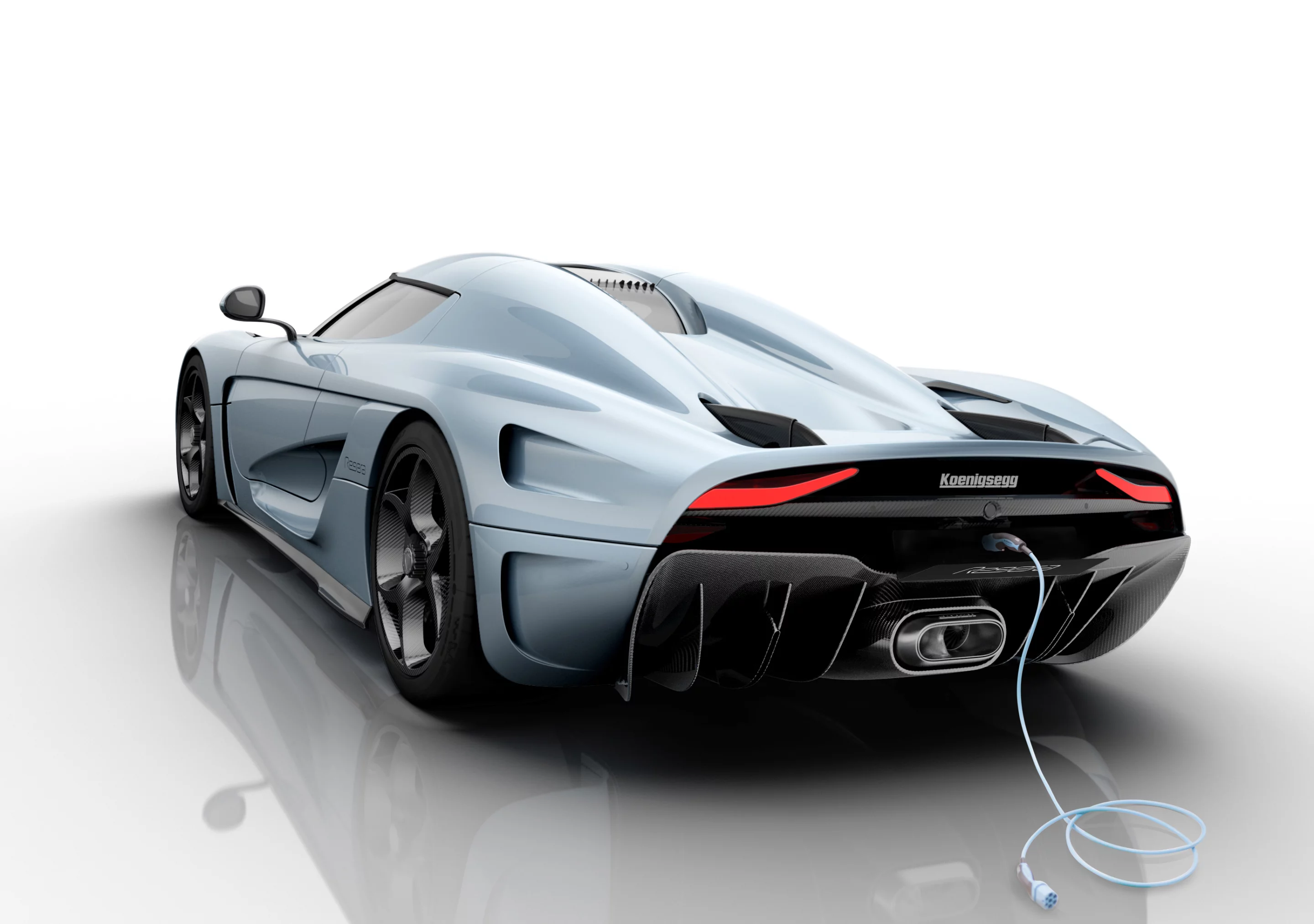 Koenigsegg hasn't estimated recharge times, but it does say that the Regera can travel up to 31 miles (50 km) on pure-electric power