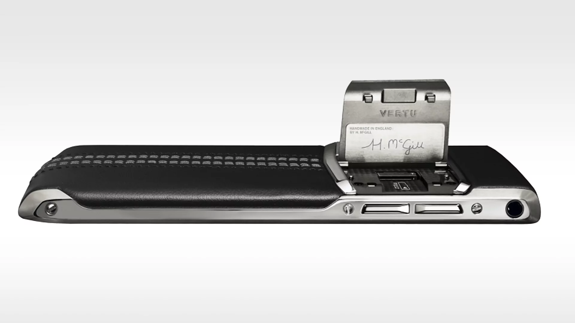 Even getting at the nanoSIM and microSD card has a touch of luxury about it, with the slots hidden under a pair of gull-wing doors on the back of the device, with space for a personal engraving underneath