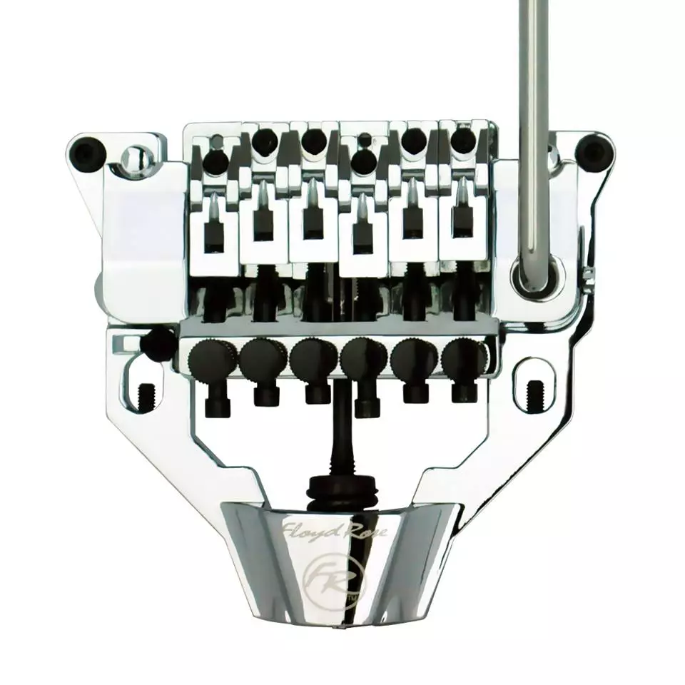 Adjustments such as fine-tuning and intonation are made on the top of the bridge