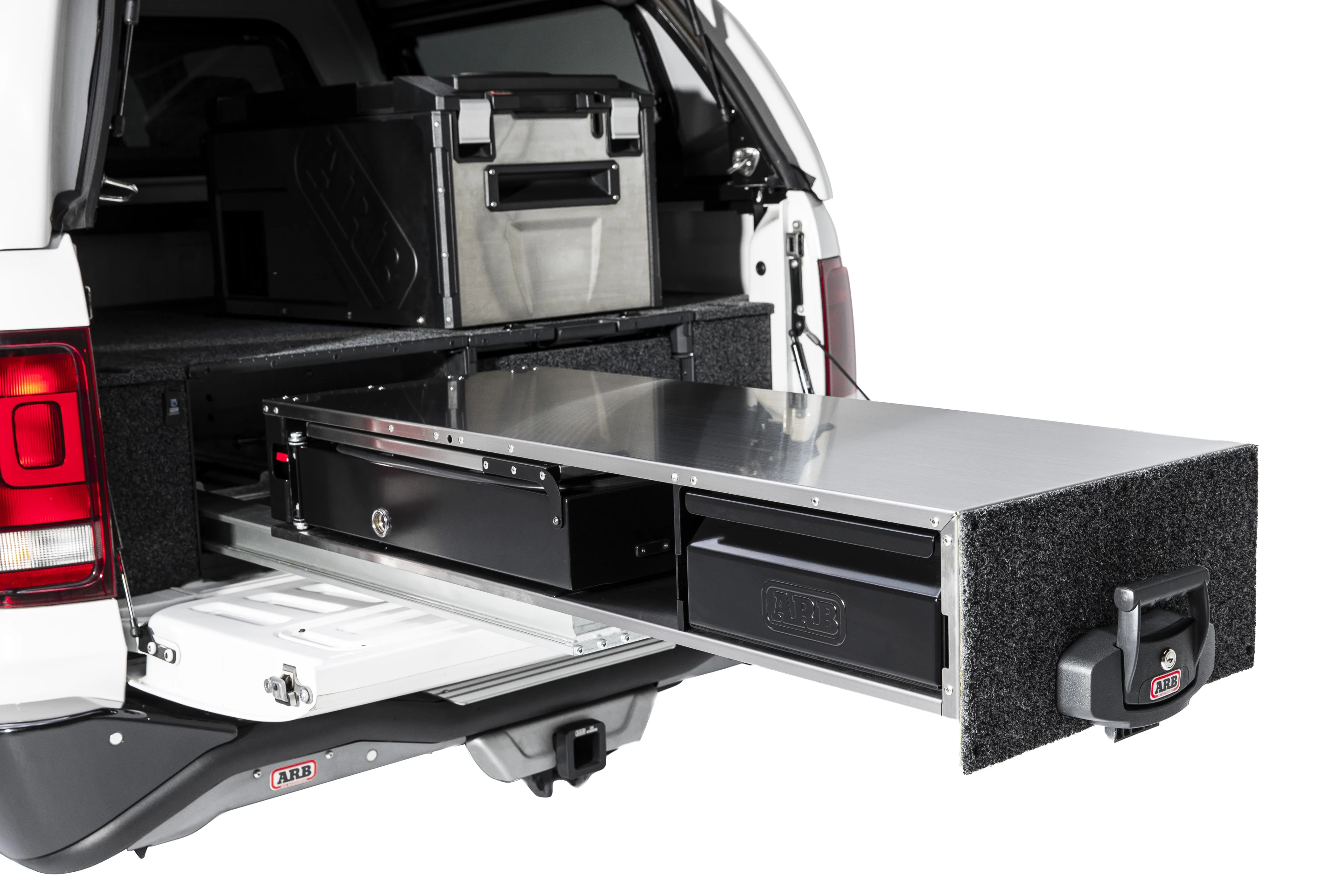 The Slide Kitchen packs away neatly and works with ARB's drawer systems