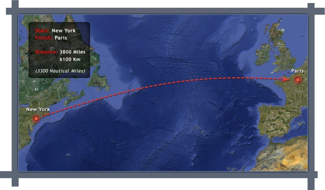 The expedition's planned route