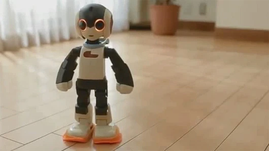 The complete Robi robot can be assembled from parts that come with each magazine issue