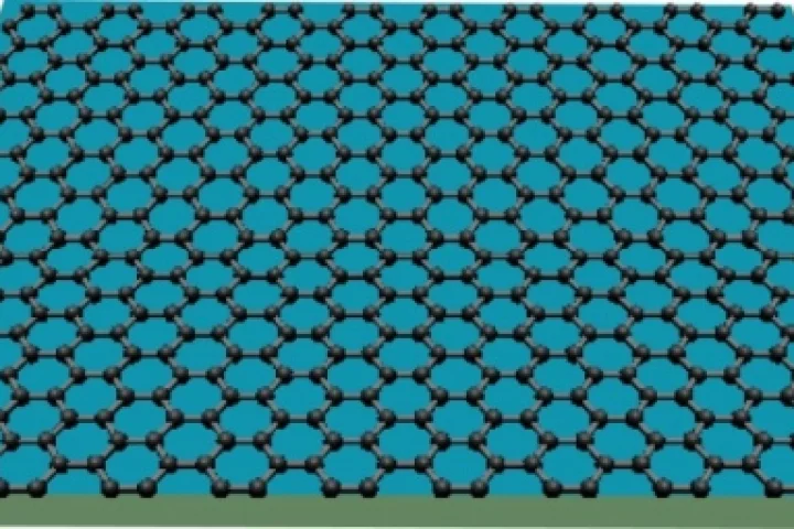 Graphene consists of carbon atoms only one atomic layer thick, with the unique characteristic that its electrons behave as if they have zero mass
