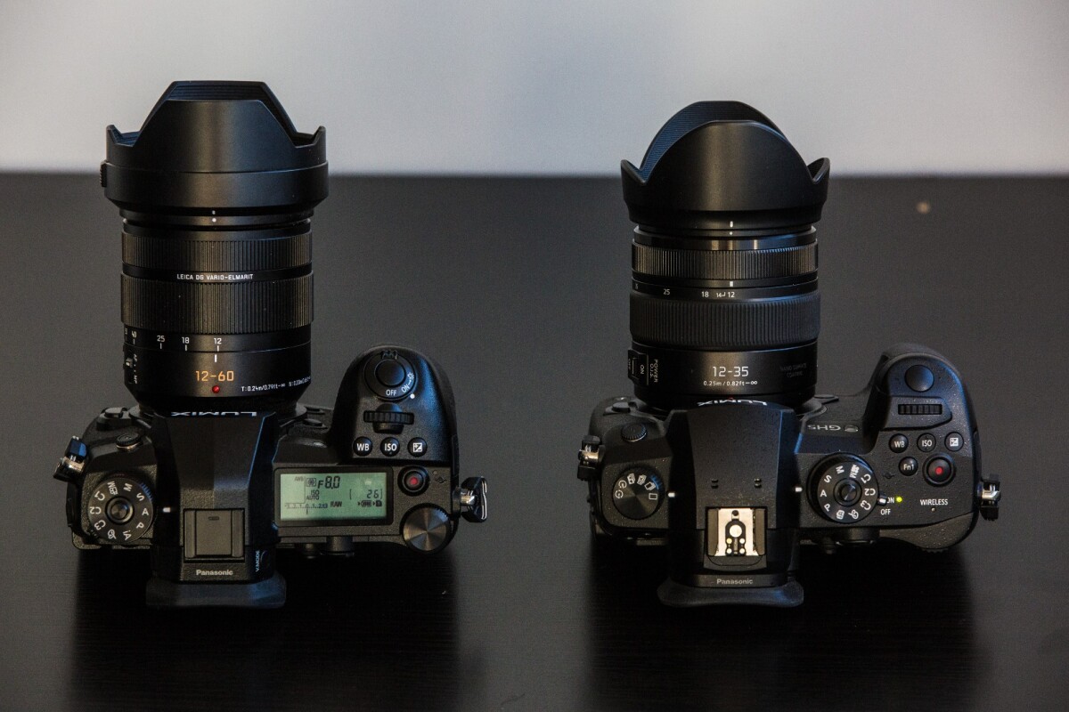Left: G9. Right: GH5. The LCD settings screen is the biggest differentiation here but the control schemes also differ.