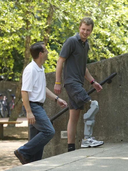 Hutto has spent hundreds of hours helping Prof. Goldfarb and his team test the new leg prototype (Photo: John Russell, Vanderbilt University)