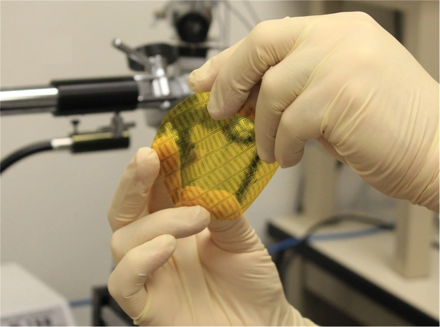 The skin consists of arrays of zinc oxide nanorods, encased in a layer of polyimide