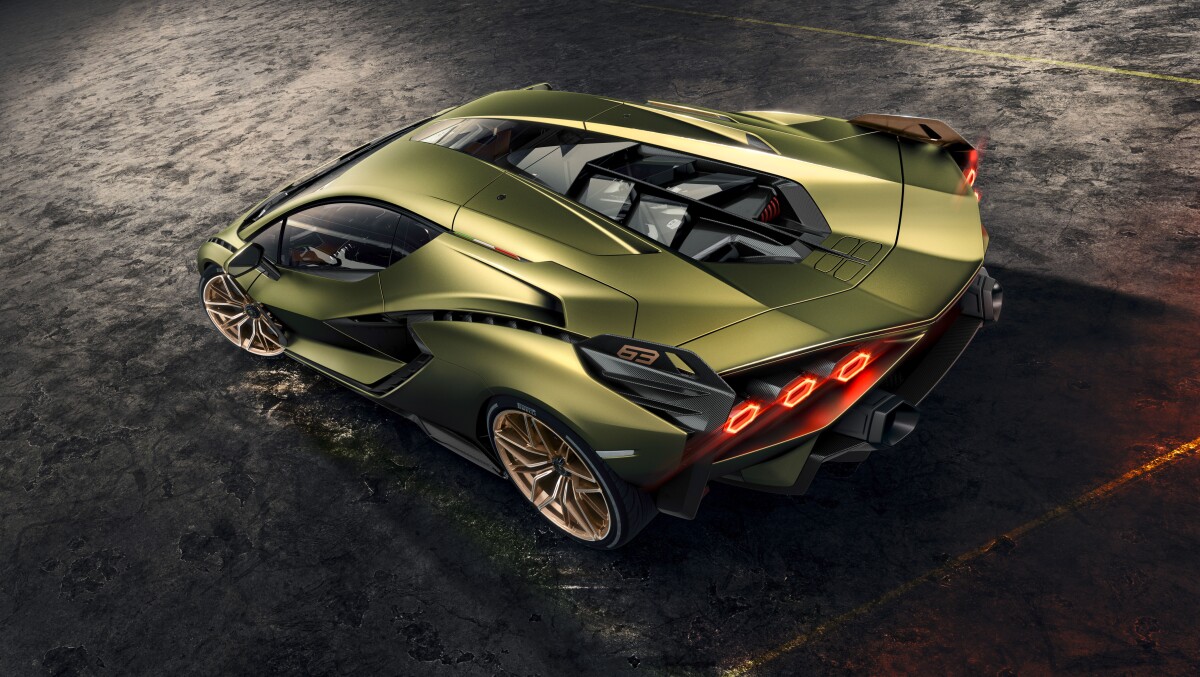 Glass slats on the Sián cover a pornographic naturally aspirated V12