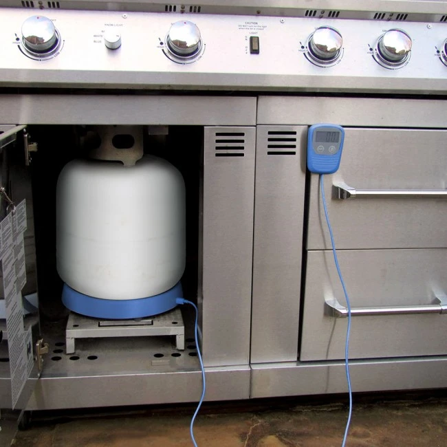 If the tank is in a container, the display can be placed outside for easier viewing