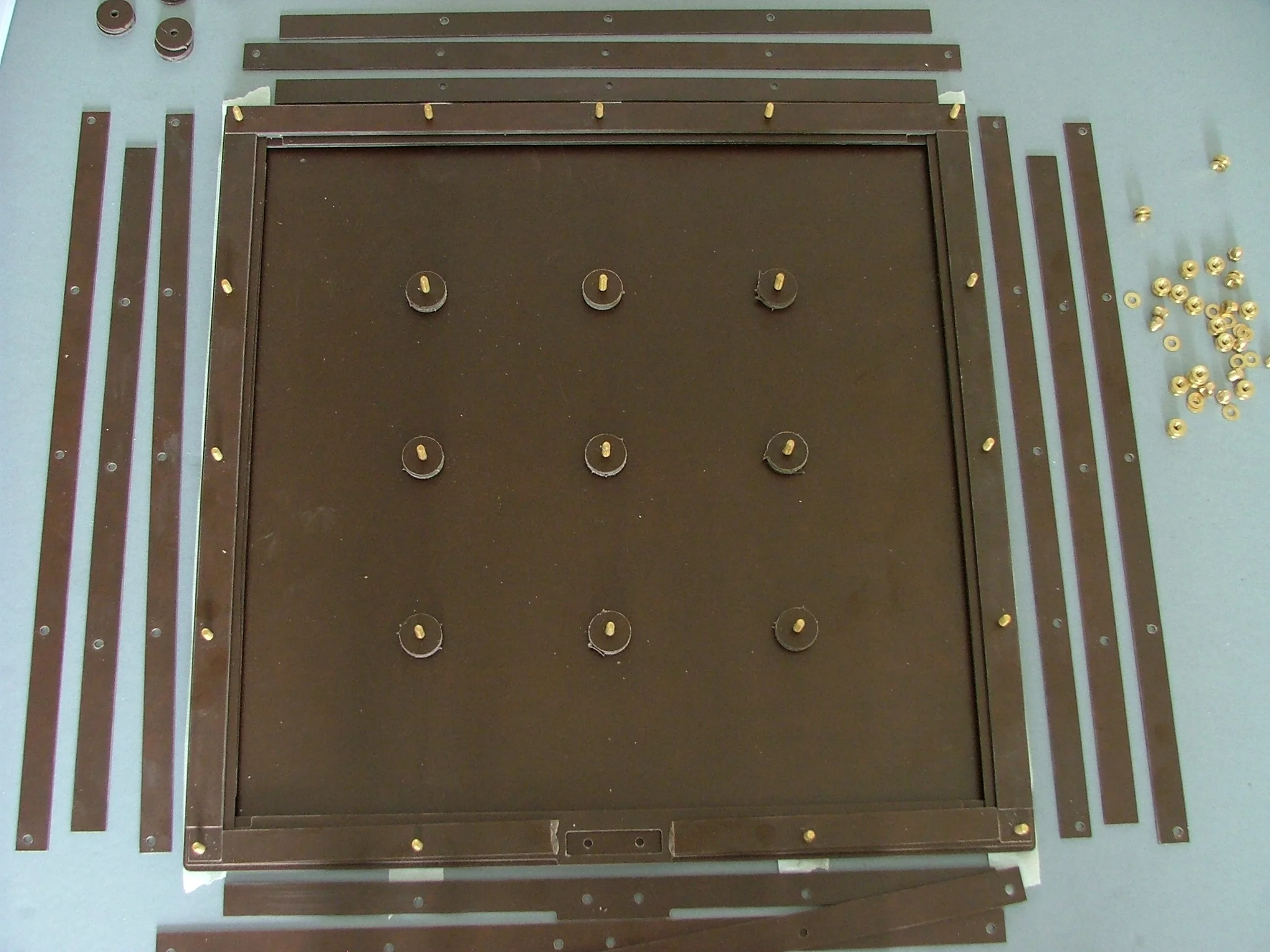 The case before the huge driver PCB is put in place