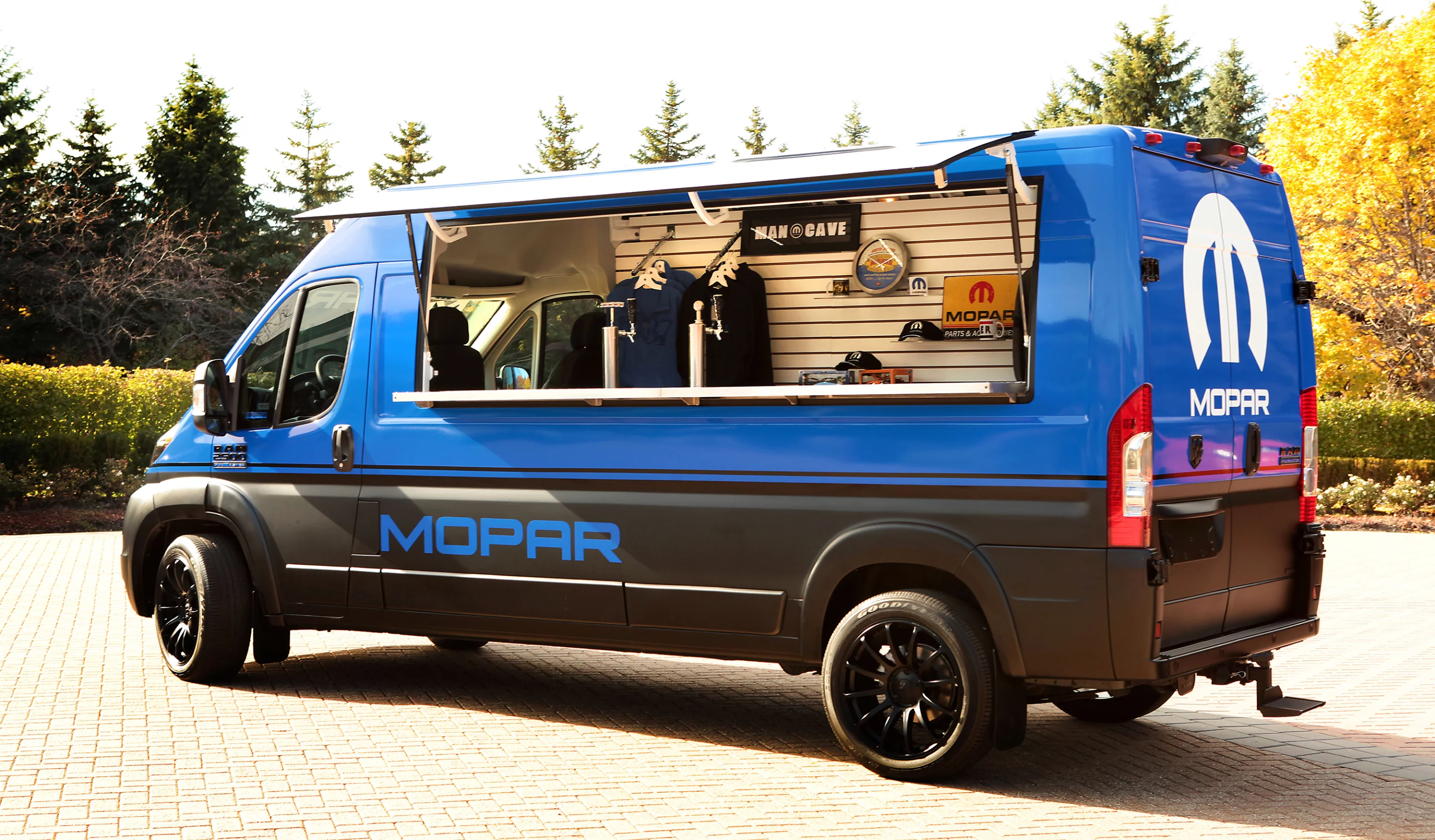 The Ram ProMaster Hospitality Van is designed to be a mobile center for distributing food or merchandise