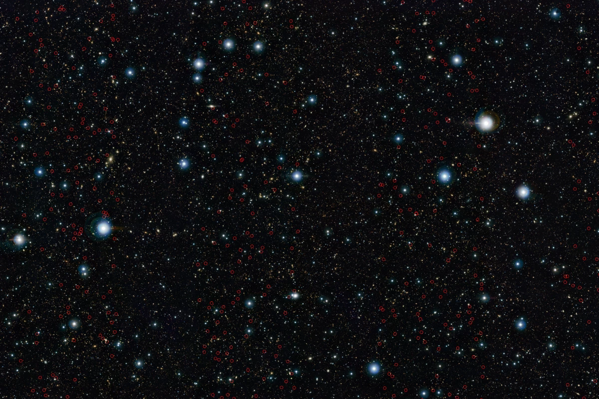 The research identified a host of distant massive galaxies in a small patch of sky around four times the size of the Moon