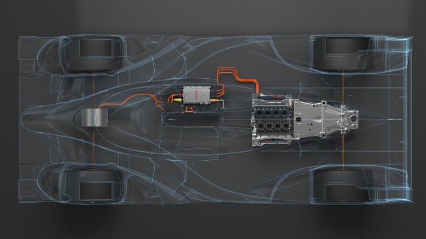 The layout of the 2014 TS040 Hybrid