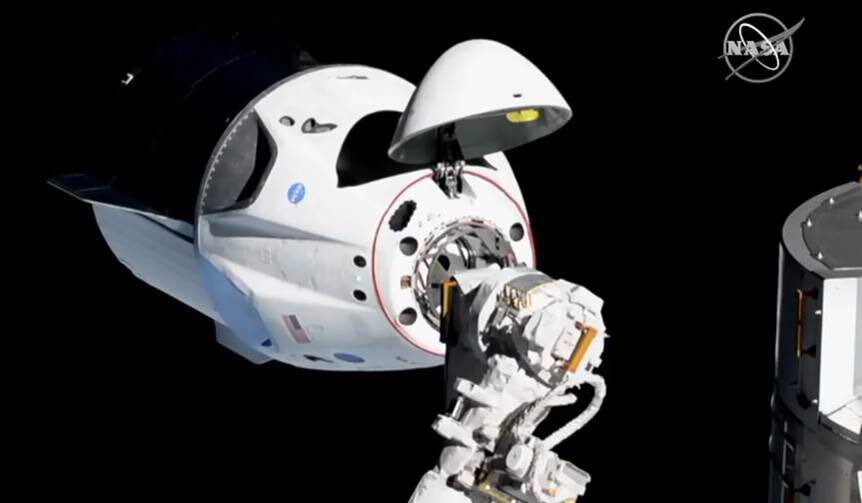 SpaceX's Crew Dragon docks itself with the ISS in March