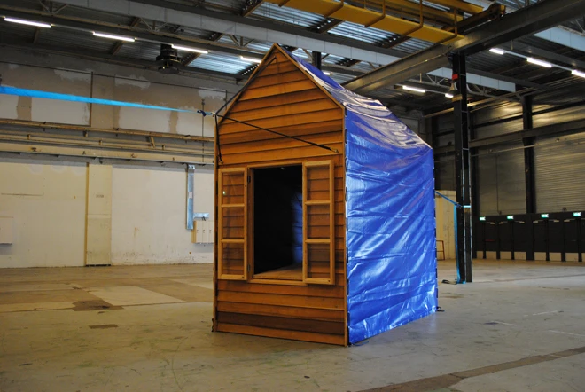 Hangout's window-table folds down inside or out