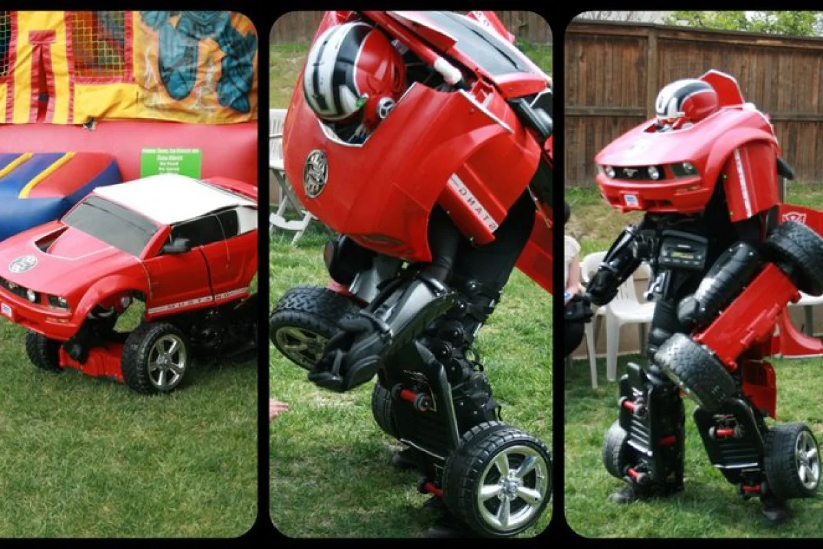 Drive Suits are life-size Transformers-inspired costumes, with motorized wheels that allow them to move when in "vehicle" mode