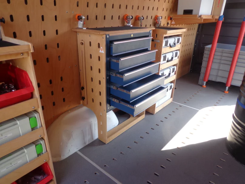 Remove all the camper modules and turn the van into a fully functional work van