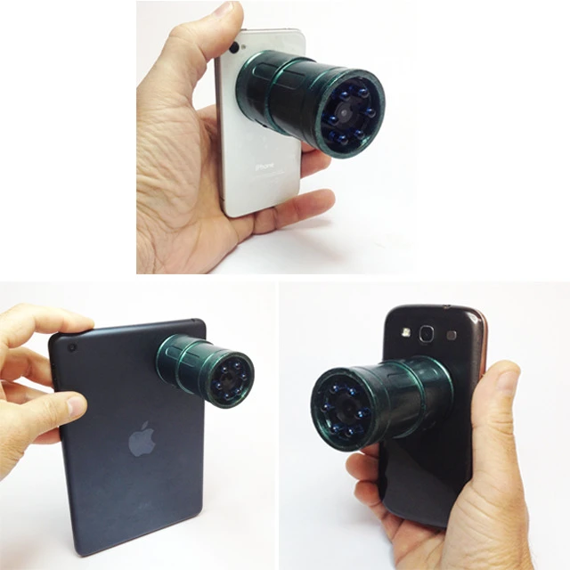 Snooperscope attached to smartphones and tablets