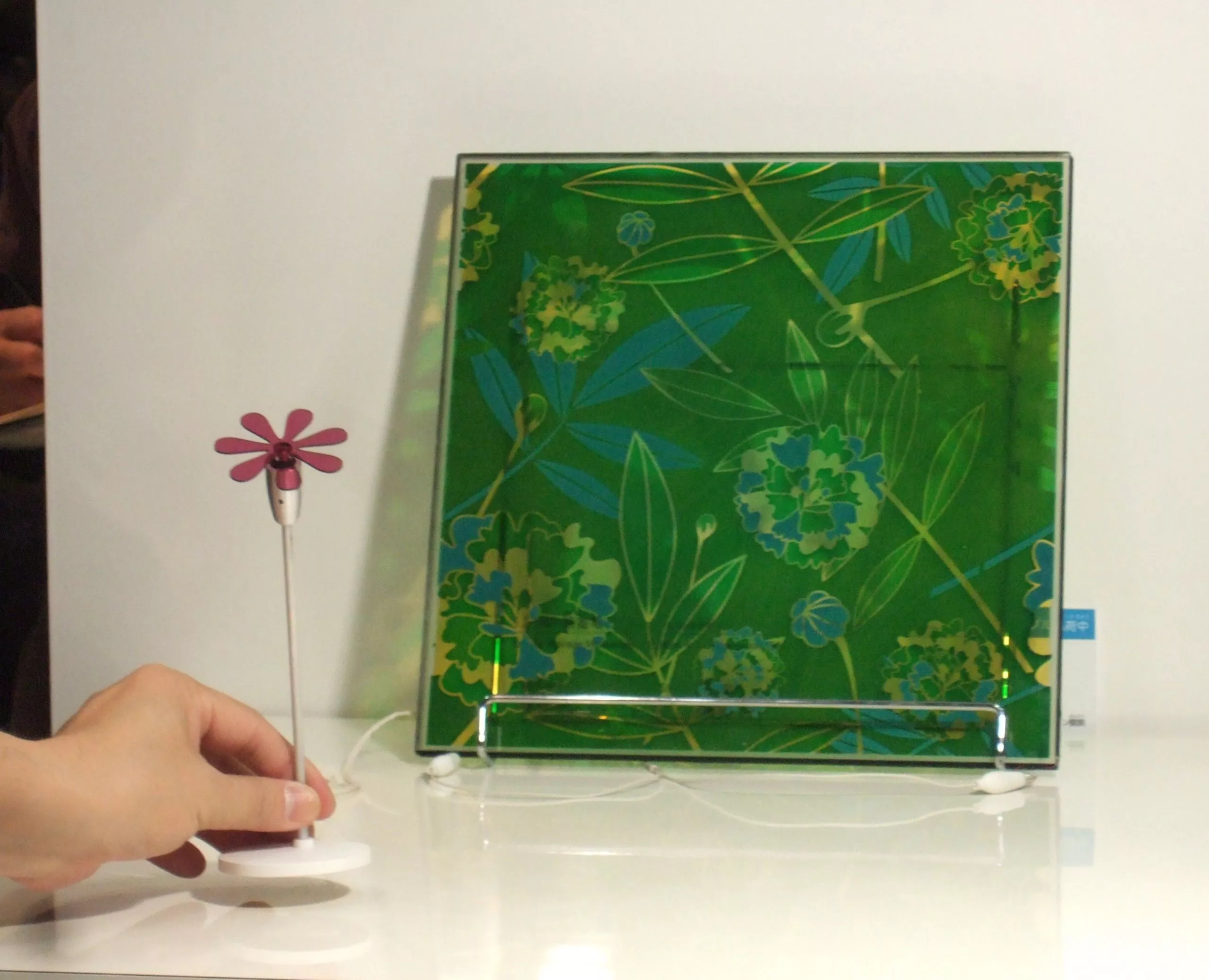 Sony's dye-sensitized solar cell windows combine smart engineering with beautiful screen printing