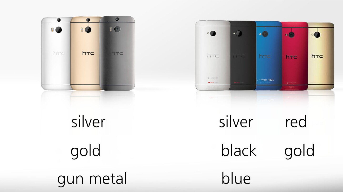Color options available for each phone