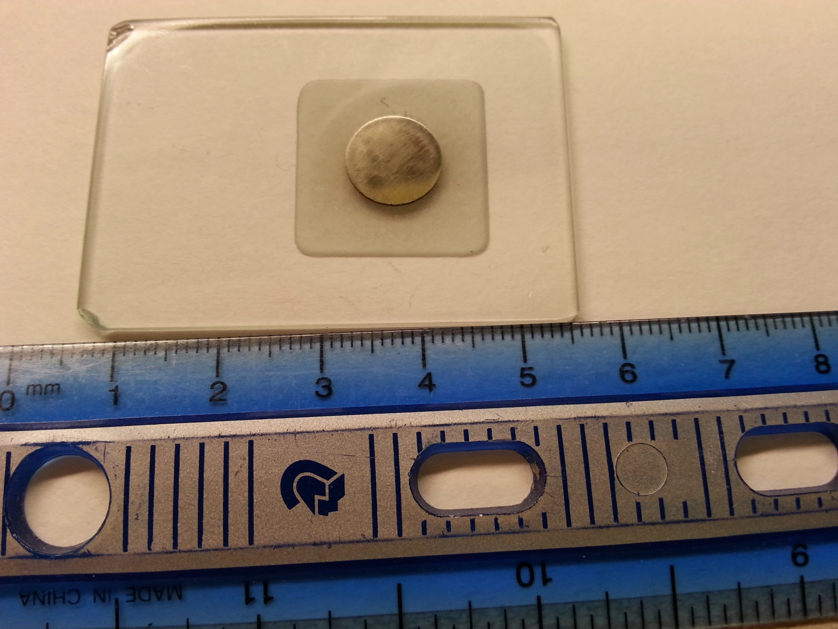 A sample of the high-entropy alloy (Photo: North Carolina State University)