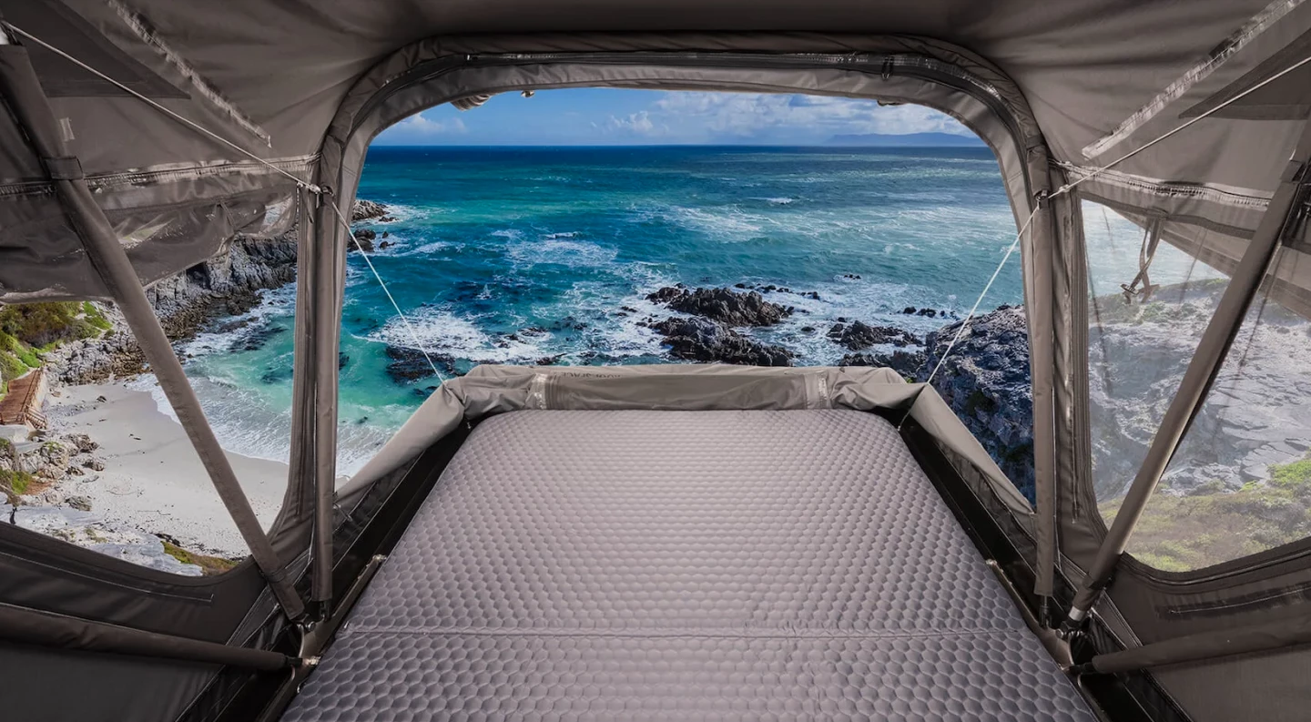 The panoramic cabana feature is definitely cool, but looks like it could get that mattress pretty dirty and gritty in a sandy wind