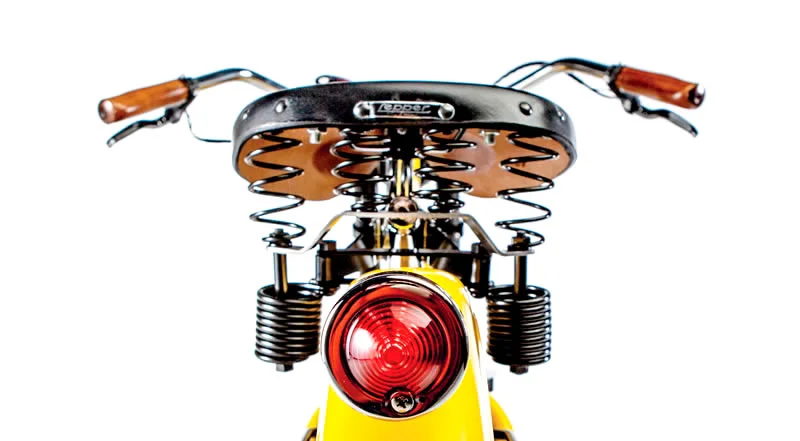 The rear seat detail of the B4 Bikes e-cruizer