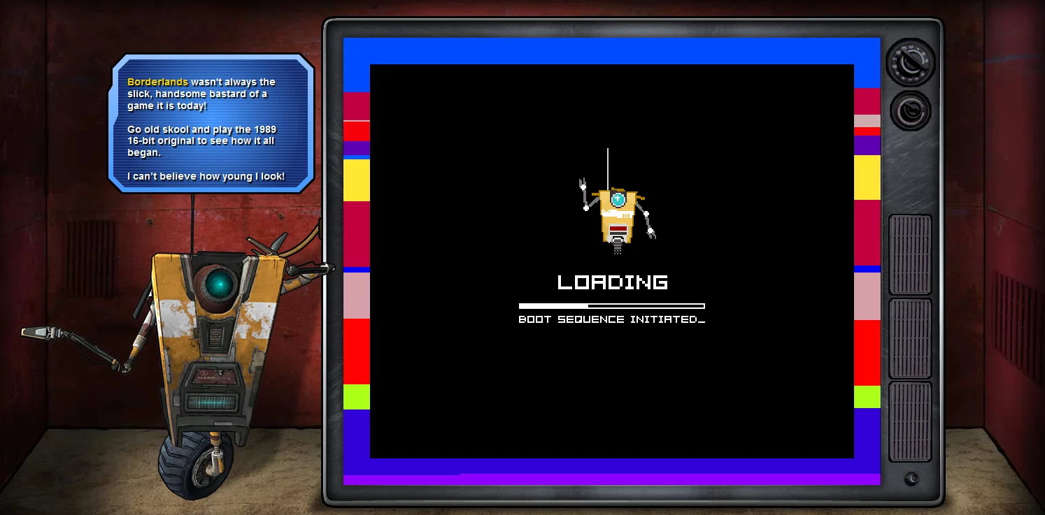 The Border Lands features an old-skool loading screen