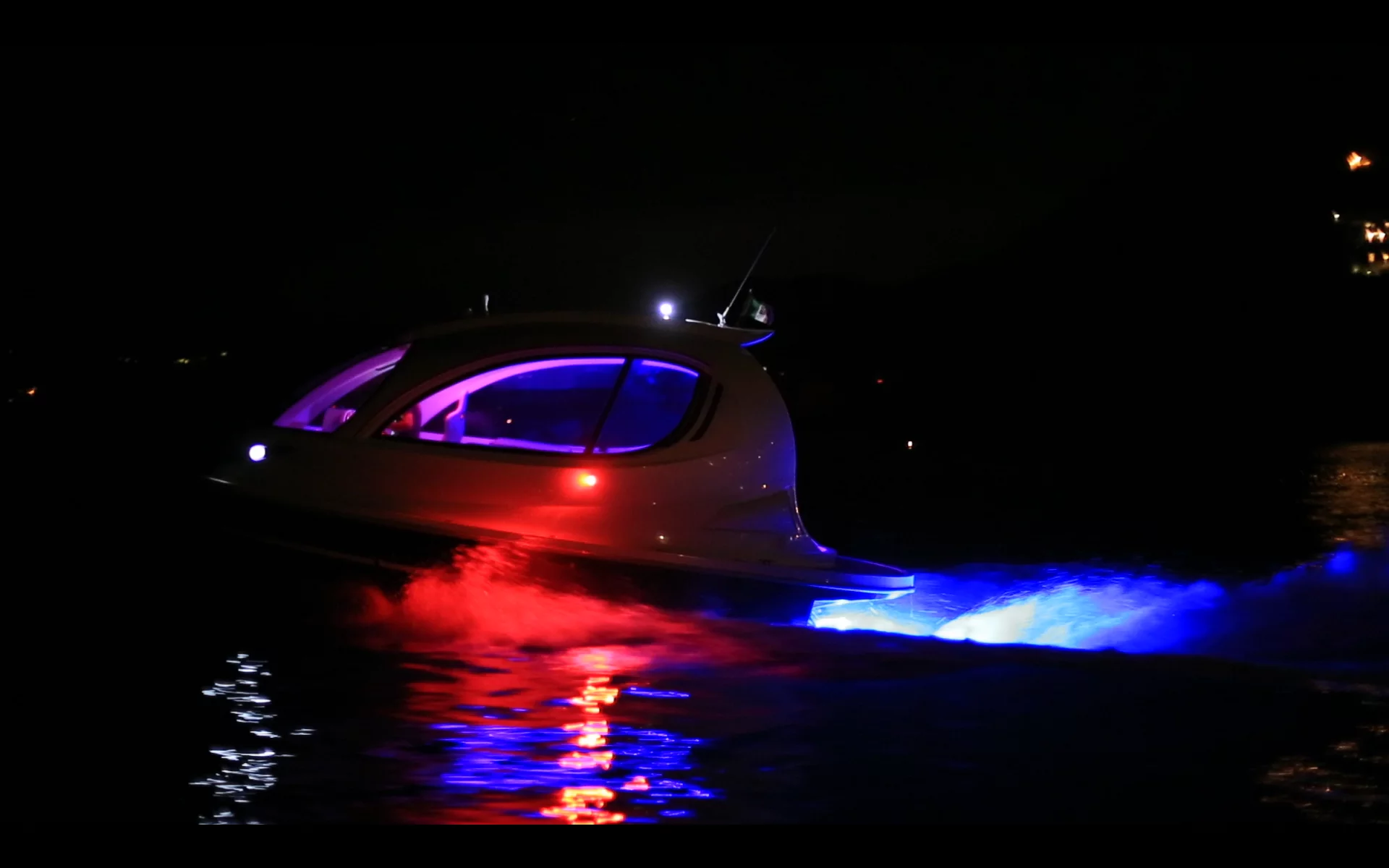 LED lights allow for night time cruising