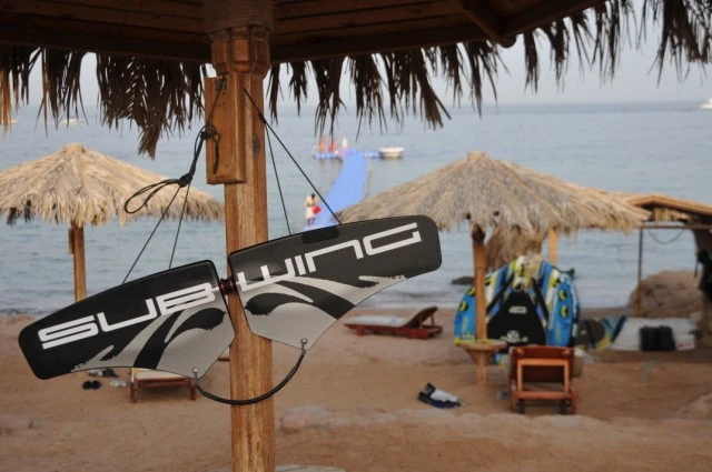 The Subwing is a device that is towed behind a boat, allowing the rider to "fly" underwater