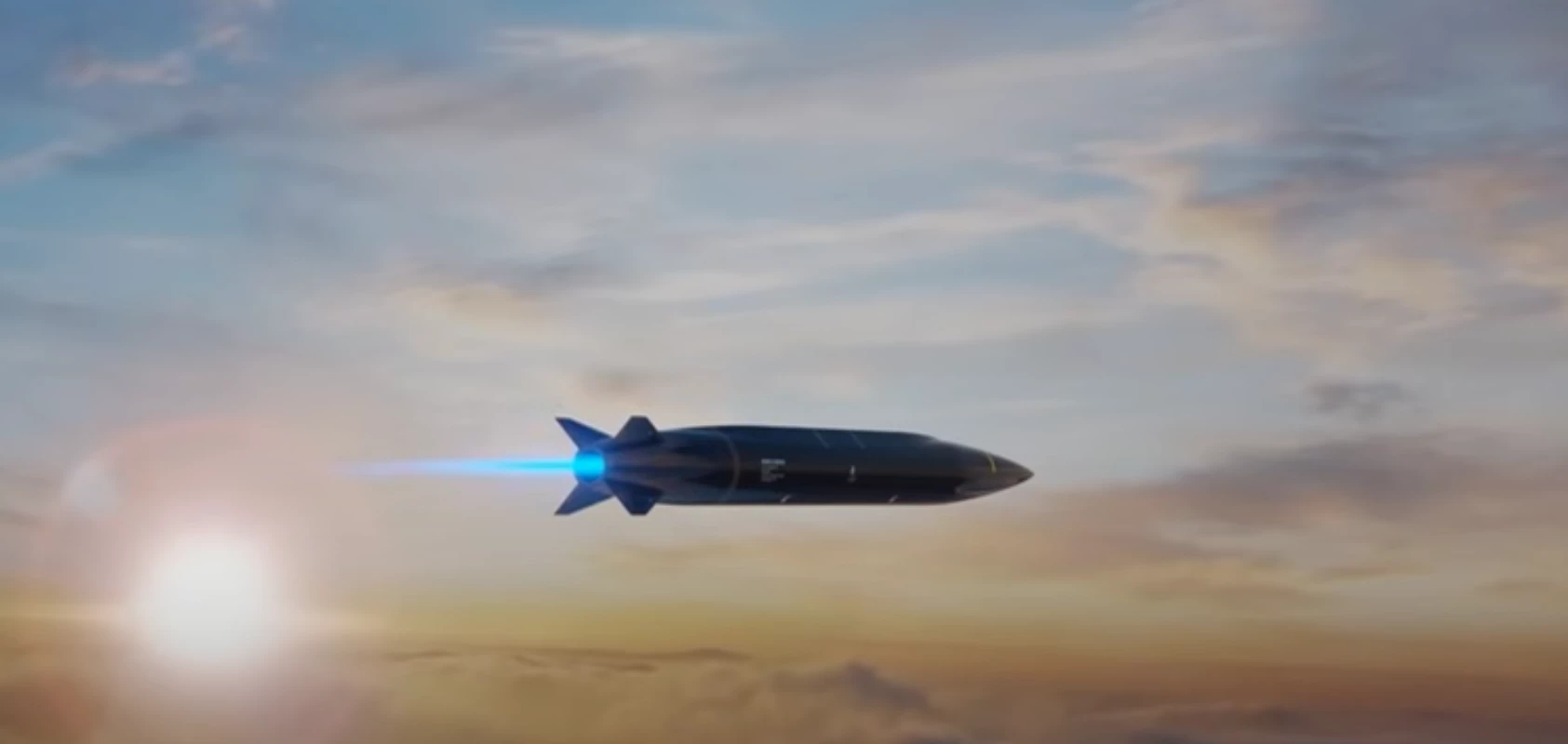 Artist's concept of the Mako hypersonic missile in flight