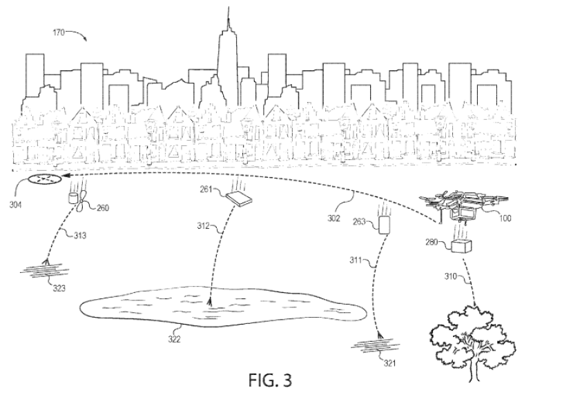 According to a patent recently assigned to Amazon, the company's drones could be fitted with a fragmentation controller, which dictates when certain parts should be broken off and released