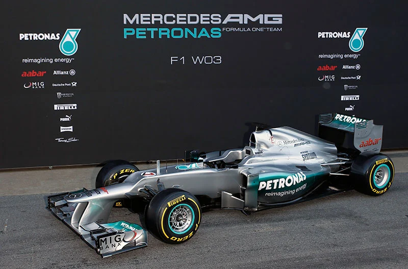 The 2012 Mercedes AMG Petronas F1 car