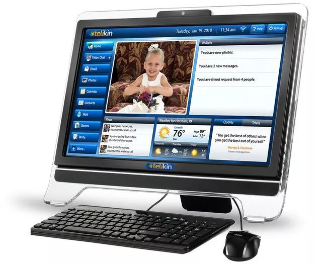 The Telikin is a new touchscreen family computer aimed at older users, designed to make every-day tasks such as photo-sharing and email as easy as possible
