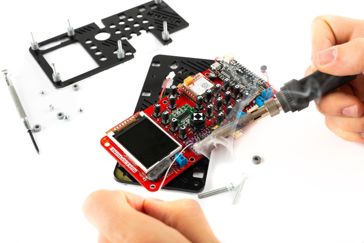 As its name suggests, the MakerPhone is an educational electronics kit that you build into a working mobile phone