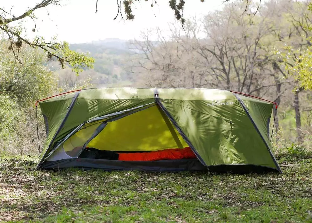 The Sunda 2.0 sleeps two as a roomy ground tent