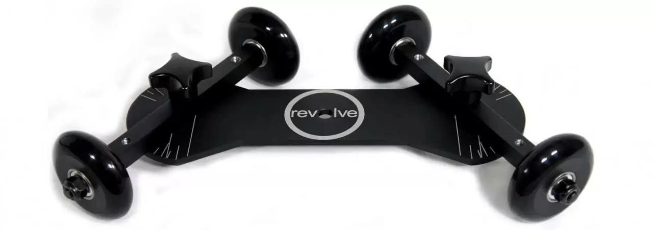 The wheel axles can be adjusted to give a curved or straight line of travel, with guide markers on the bottom to make alignment much easier