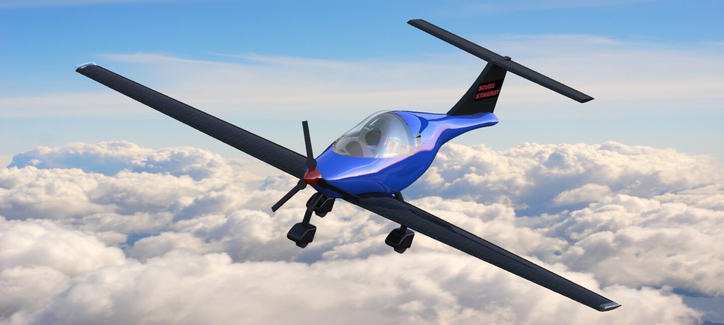 The SCUBA Stingray design plans to use a hybrid aluminum-air/lithium ion battery system in its propulsion system