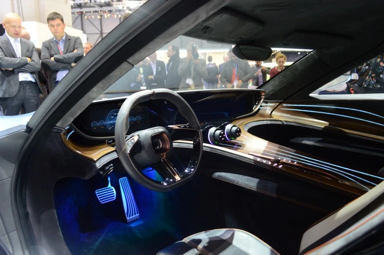 Inside last year's Nanoflowcell Quant E (Photo: C.C. Weiss/Gizmag)