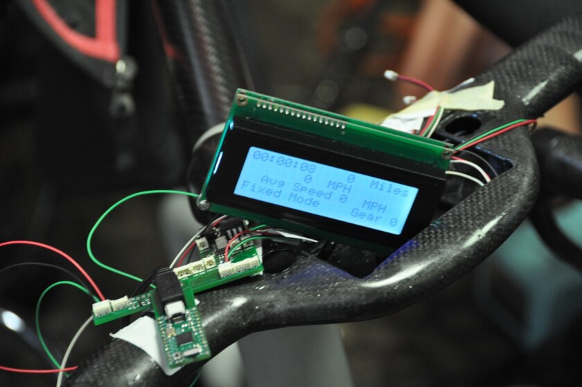 Installing the LCD display into the 3D printed handlebar